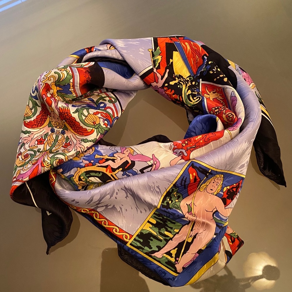 Large silk scarf